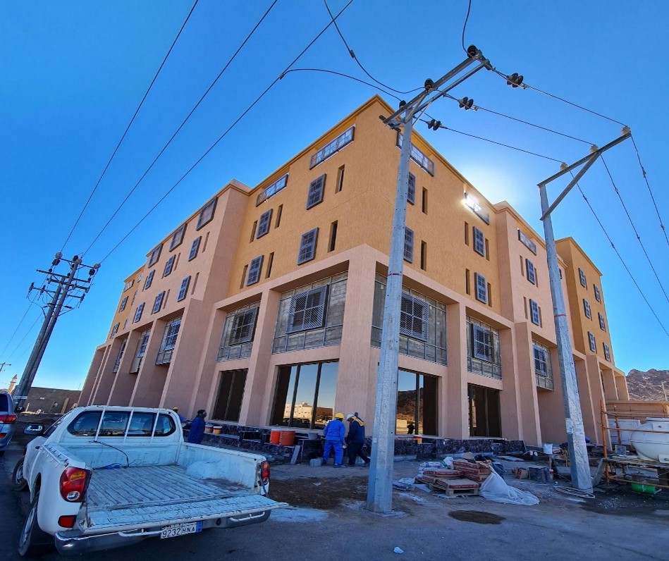 Structural windows and steel mashrabiyah Quraan charity hotel